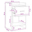Sengeborde 2 pcs Betongrå 40 x 30 x 60 cm Konstrueret træ