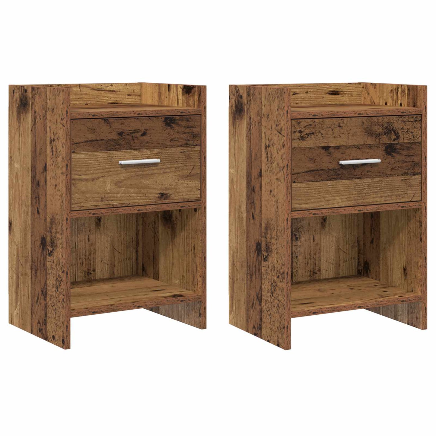 Sengeborde 2 pcs Gammelt træ 40 x 30 x 60 cm Konstrueret træ