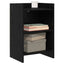Sengeborde 2 pcs Sort eg 40 x 30 x 60 cm Konstrueret træ