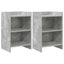 Sengeborde 2 pcs Betongrå 40 x 30 x 60 cm Konstrueret træ