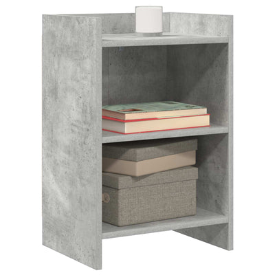 Sengeborde 2 pcs Betongrå 40 x 30 x 60 cm Konstrueret træ