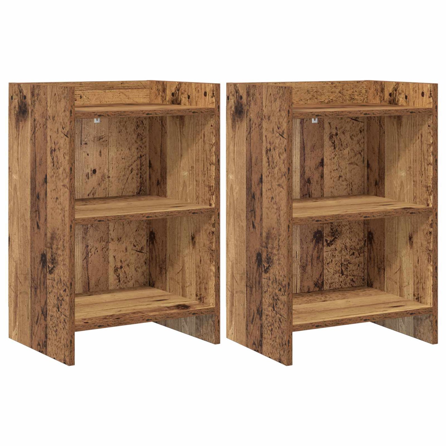 Sengeborde 2 pcs Gammelt træ 40 x 30 x 60 cm Konstrueret træ