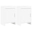Sengeborde 2 pcs Hvid 40 x 30 x 60 cm Konstrueret træ