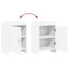 Sengeborde 2 pcs Hvid 40 x 30 x 60 cm Konstrueret træ