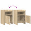 Sengeborde 2 pcs Sonoma-eg 40 x 36 x 60 cm Konstrueret træ