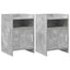 Sengeborde 2 pcs Betongrå 40 x 36 x 60 cm Konstrueret træ
