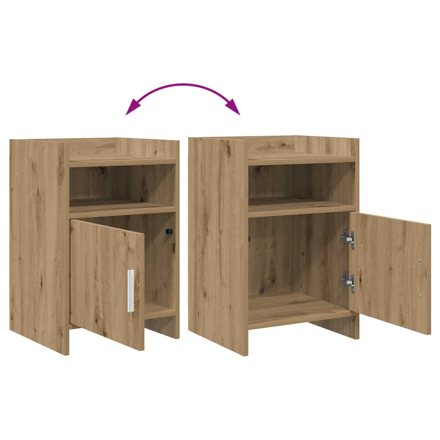 Sengeborde 2 pcs Artisan-eg 40 x 36 x 60 cm Konstrueret træ