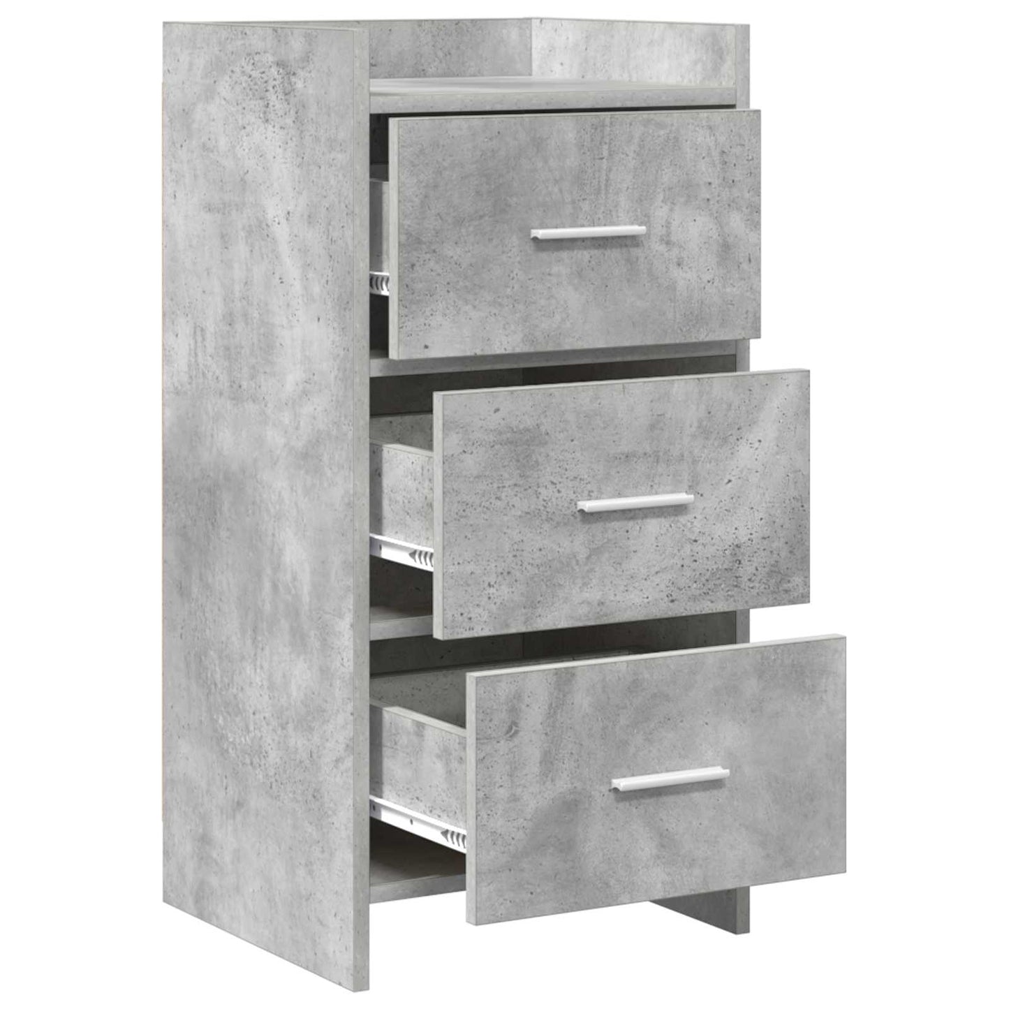 Sideboard Betongrå 40 x 36 x 80 cm Konstrueret træ