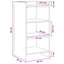 Sideboard Hvid 40 x 36 x 80 cm Konstrueret træ