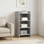Sideboard Betongrå 40 x 36 x 80 cm Konstrueret træ