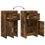 Sideboard Røget eg 40 x 36 x 80 cm Konstrueret træ