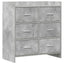 Sideboard Betongrå 75 x 33 x 80 cm Konstrueret træ