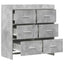 Sideboard Betongrå 75 x 33 x 80 cm Konstrueret træ