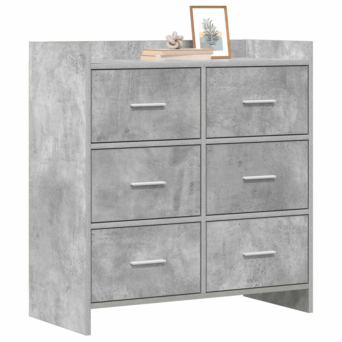 Sideboard Betongrå 75 x 33 x 80 cm Konstrueret træ
