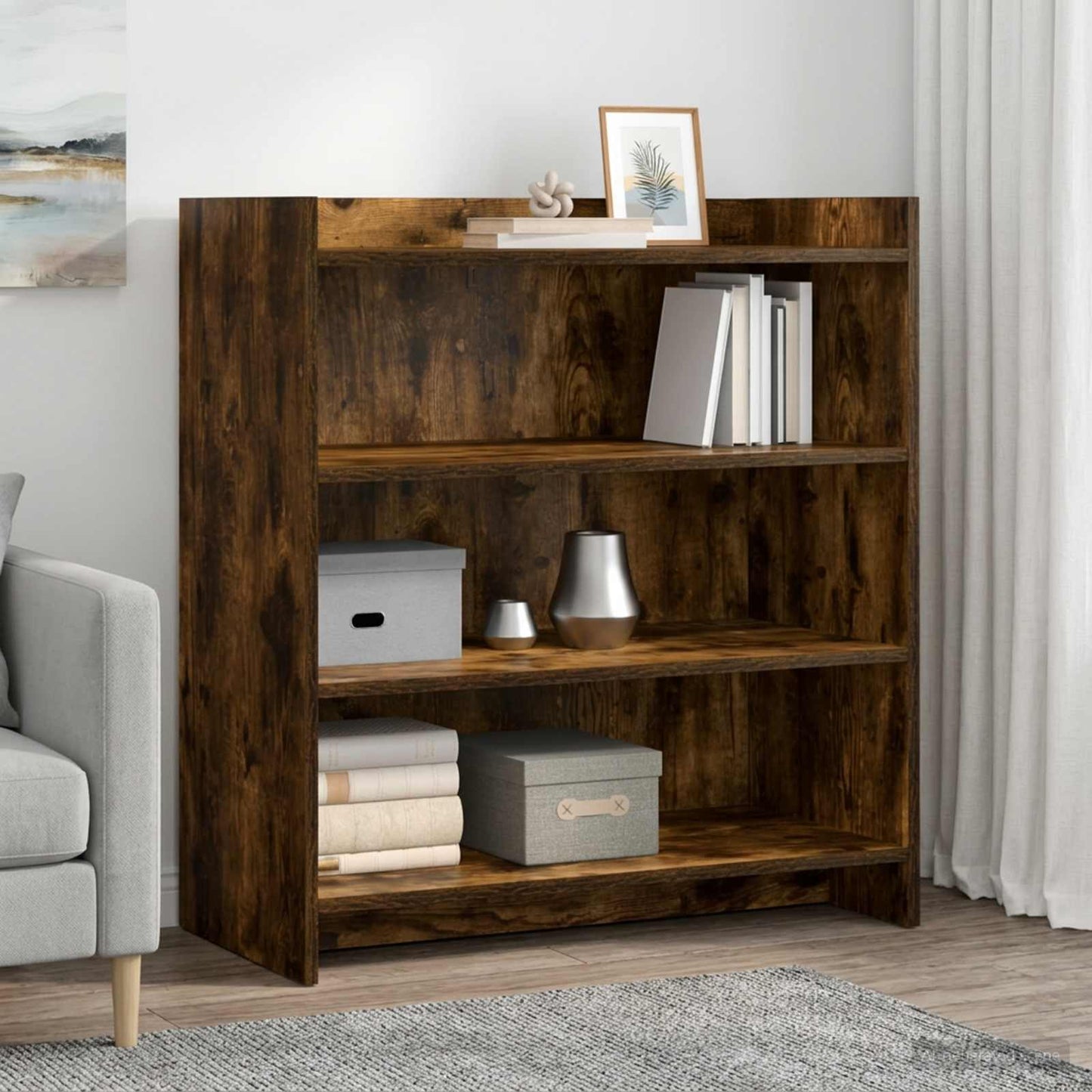 Sideboard Røget eg 75 x 36 x 80 cm Konstrueret træ