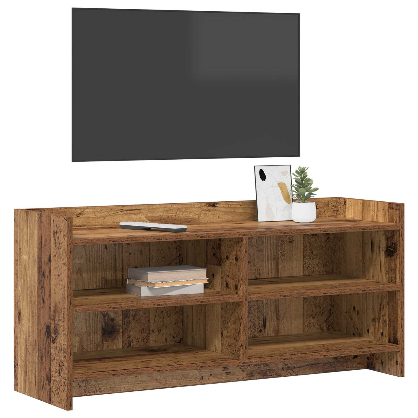 TV-skab 100 x 33 x 47 cm Gammelt træ Konstrueret træ
