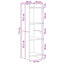 Bogreol Hvid 30 x 30 x 111 cm Konstrueret træ