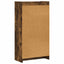Bogreol Røget eg 59 x 30 x 111 cm Konstrueret træ