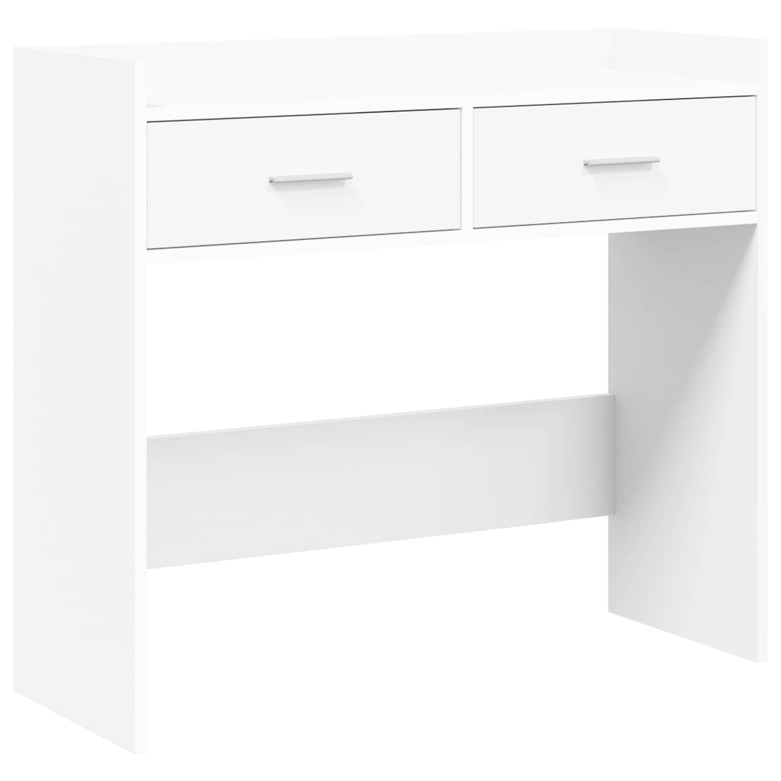 Konsolbord Hvid 90 x 35 x 80 cm Konstrueret træ billede