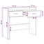 Konsolbord Artisan-eg 90 x 35 x 80 cm Konstrueret træ