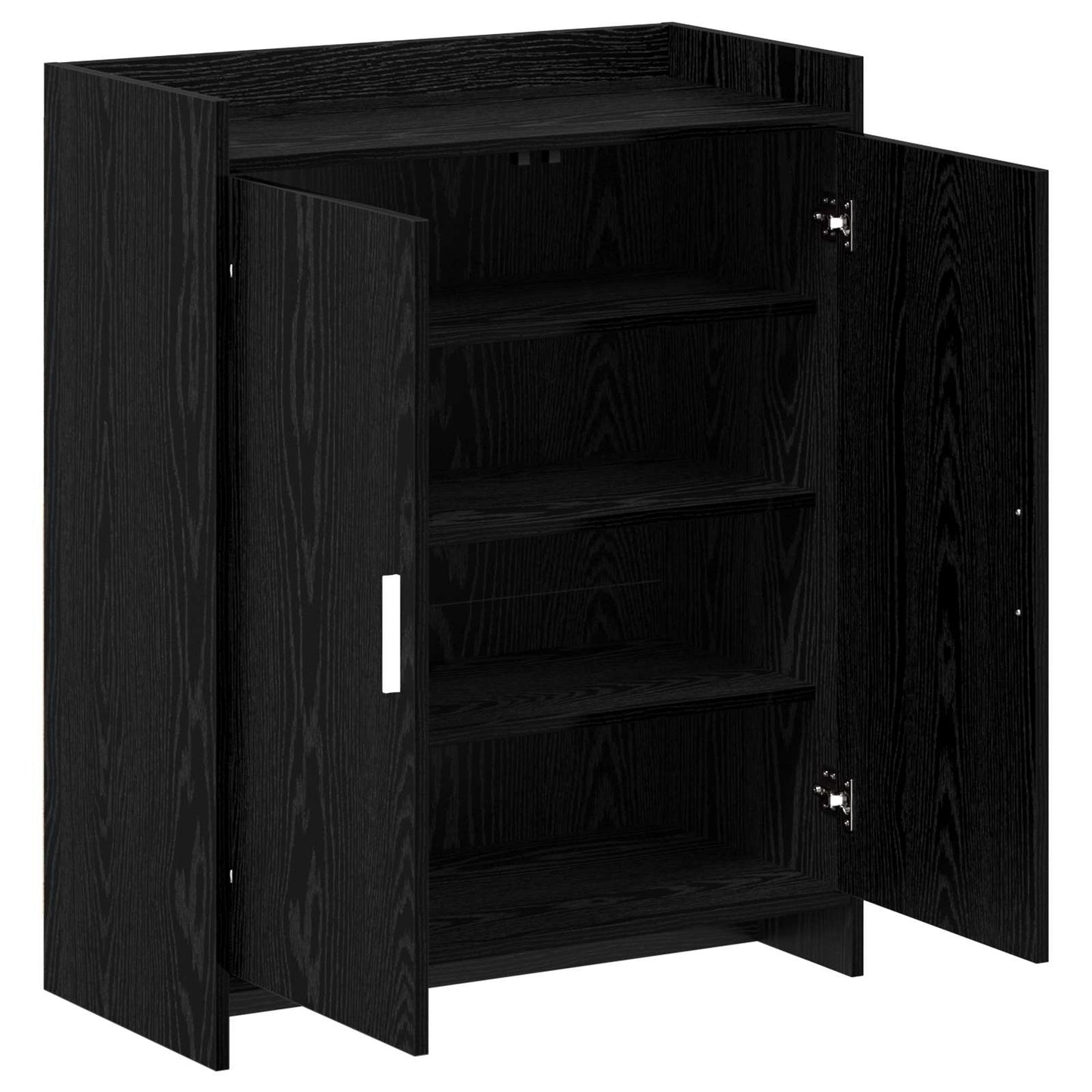 Sko skab med dør Sort eg 73,5 x 36 x 92 cm Konstrueret træ