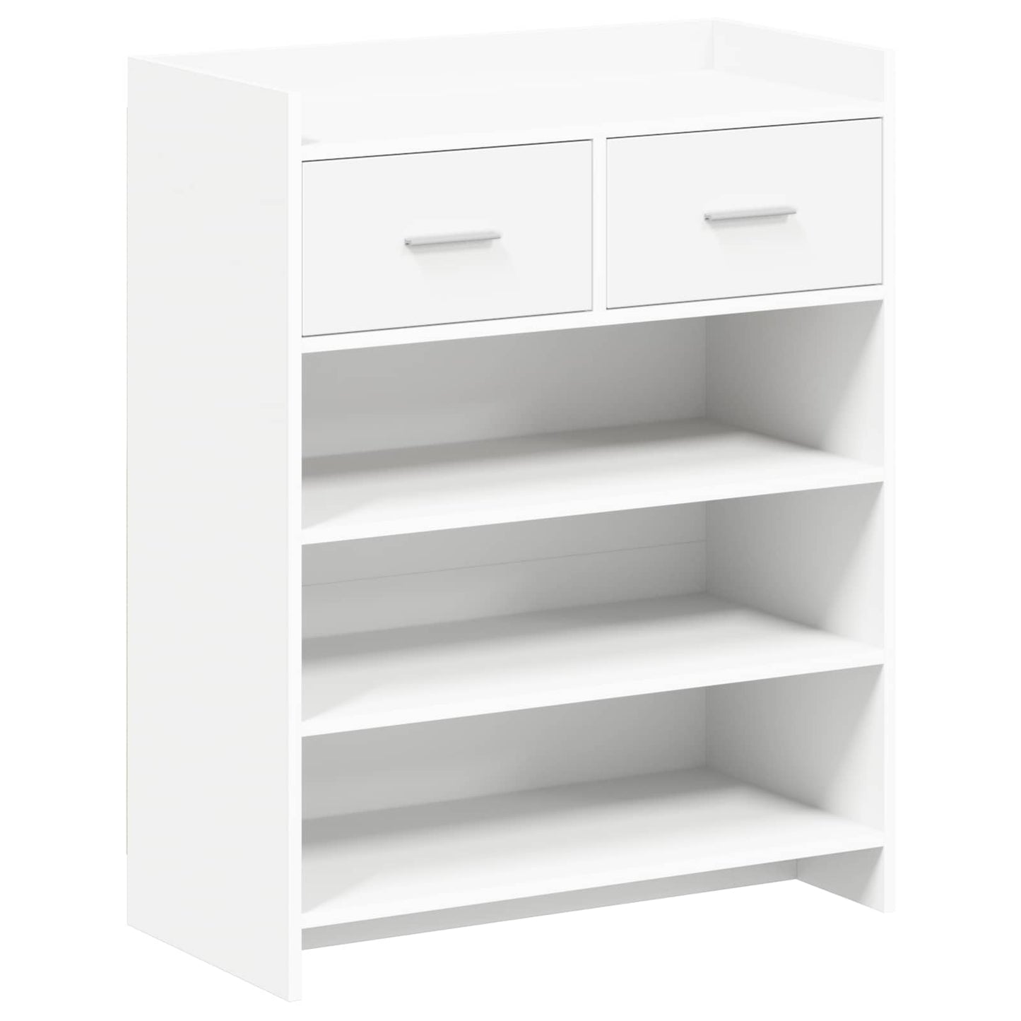 Sko skab med skuffe Hvid 73,5 x 36 x 92 cm Konstrueret træ