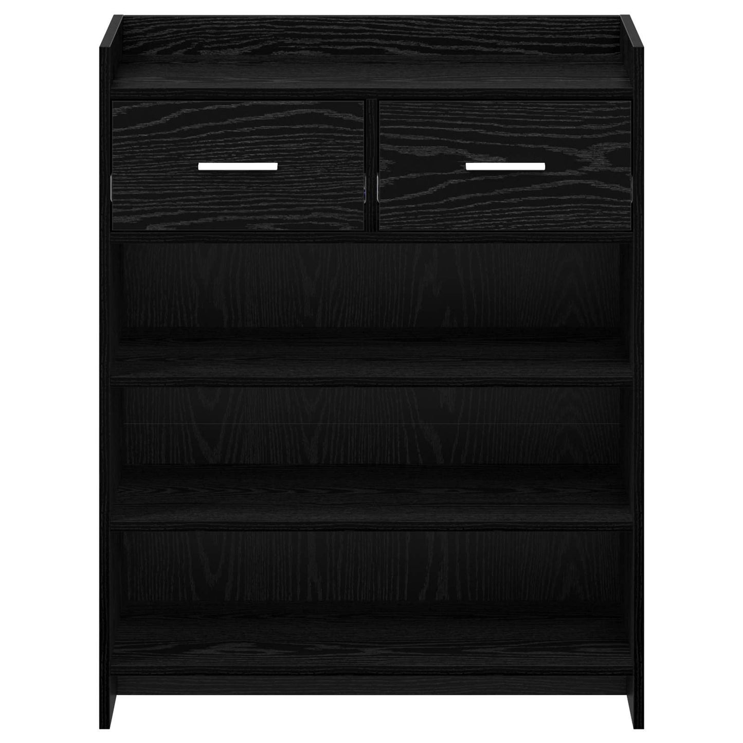 Sko skab med skuffe Sort eg 73,5 x 36 x 92 cm Konstrueret træ