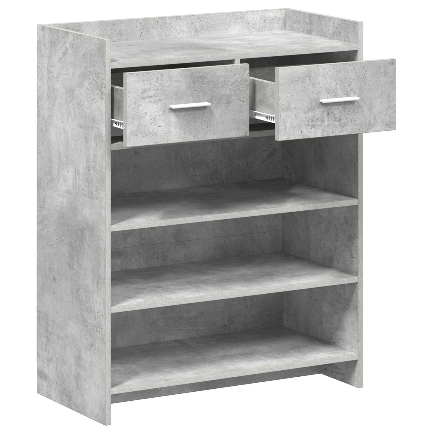 Sko skab med skuffe Betongrå 73,5 x 36 x 92 cm Konstrueret træ