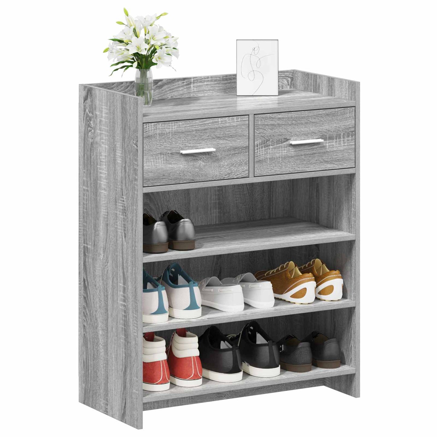 Sko skab Grå Sonoma 73,5 x 36 x 92 cm Konstrueret træ