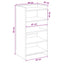 Sko skab 48 x 36 x 92 cm Konstrueret træ Artisan-eg