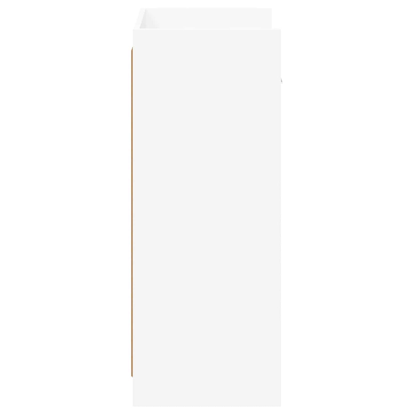 Sko skab med skuffe Hvid 48 x 36 x 92 cm Konstrueret træ