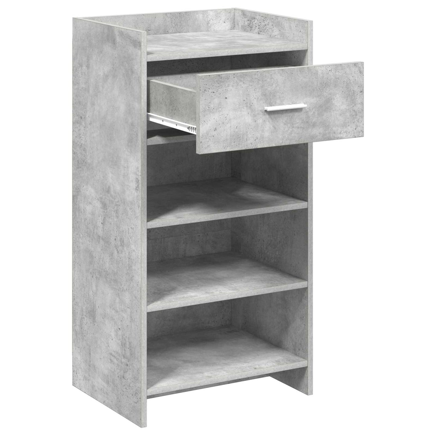 Sko skab med skuffe Betongrå 48 x 36 x 92 cm Konstrueret træ
