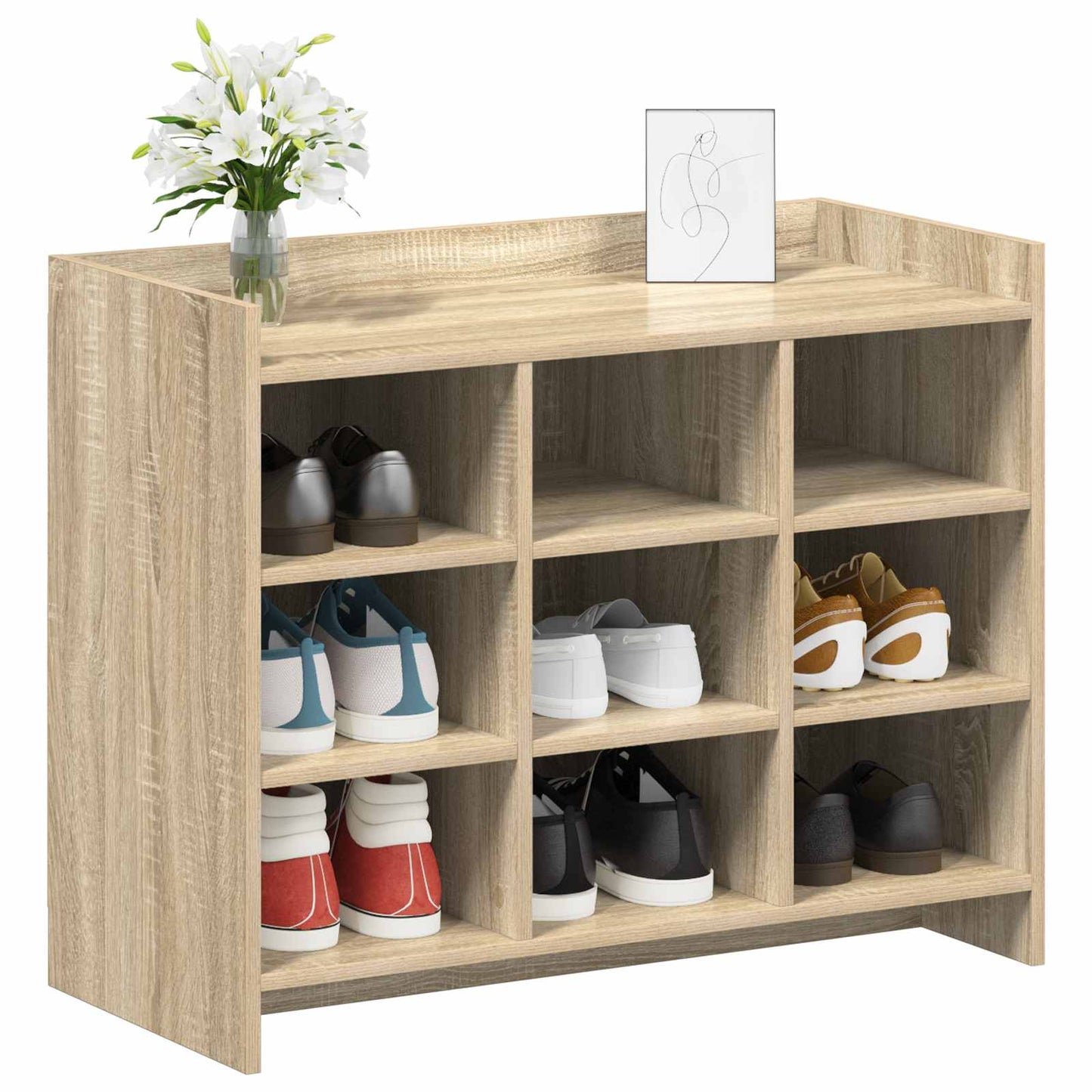 Sko skab Sonoma-eg 85 x 39,5 x 70 cm Konstrueret træ