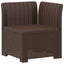 1-personers Havemøbelsofa med Pudefyld Rattan Look PP Brun