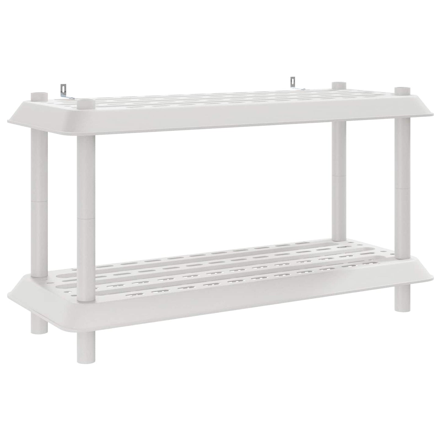 Reol 2 niveauer 100 x 40 x 55,5 cm PP Hvid