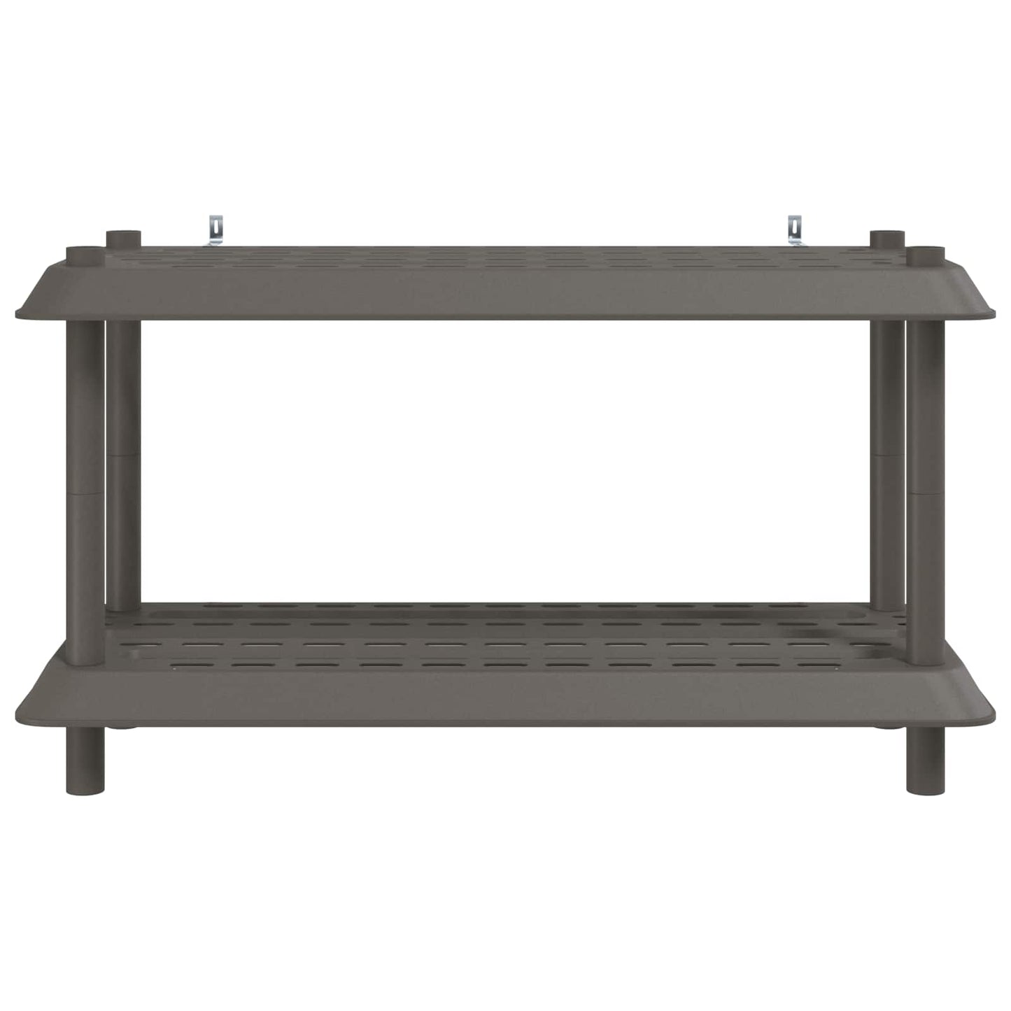 Reol 2 niveauer 100 x 40 x 55,5 cm PP Lysegrå