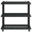 Reol 3 niveauer 100 x 40 x 96 cm PP Antracit