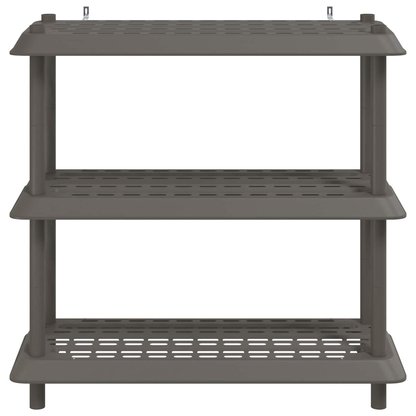 Reol 3 niveauer 100 x 40 x 96 cm PP Lysegrå