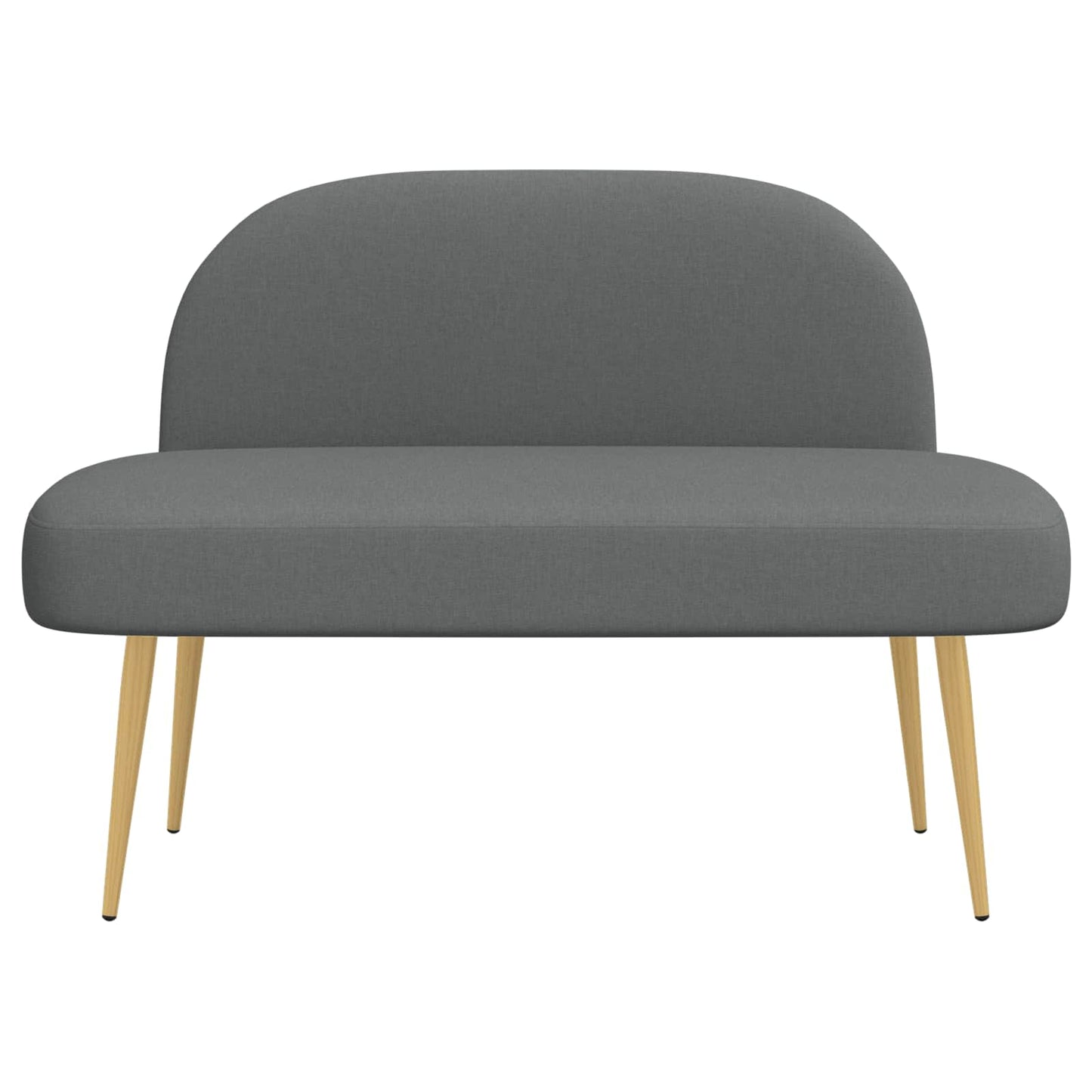 Polstret bænk med ryg Mørkegrå 110 x 60 x 76 cm Polyester