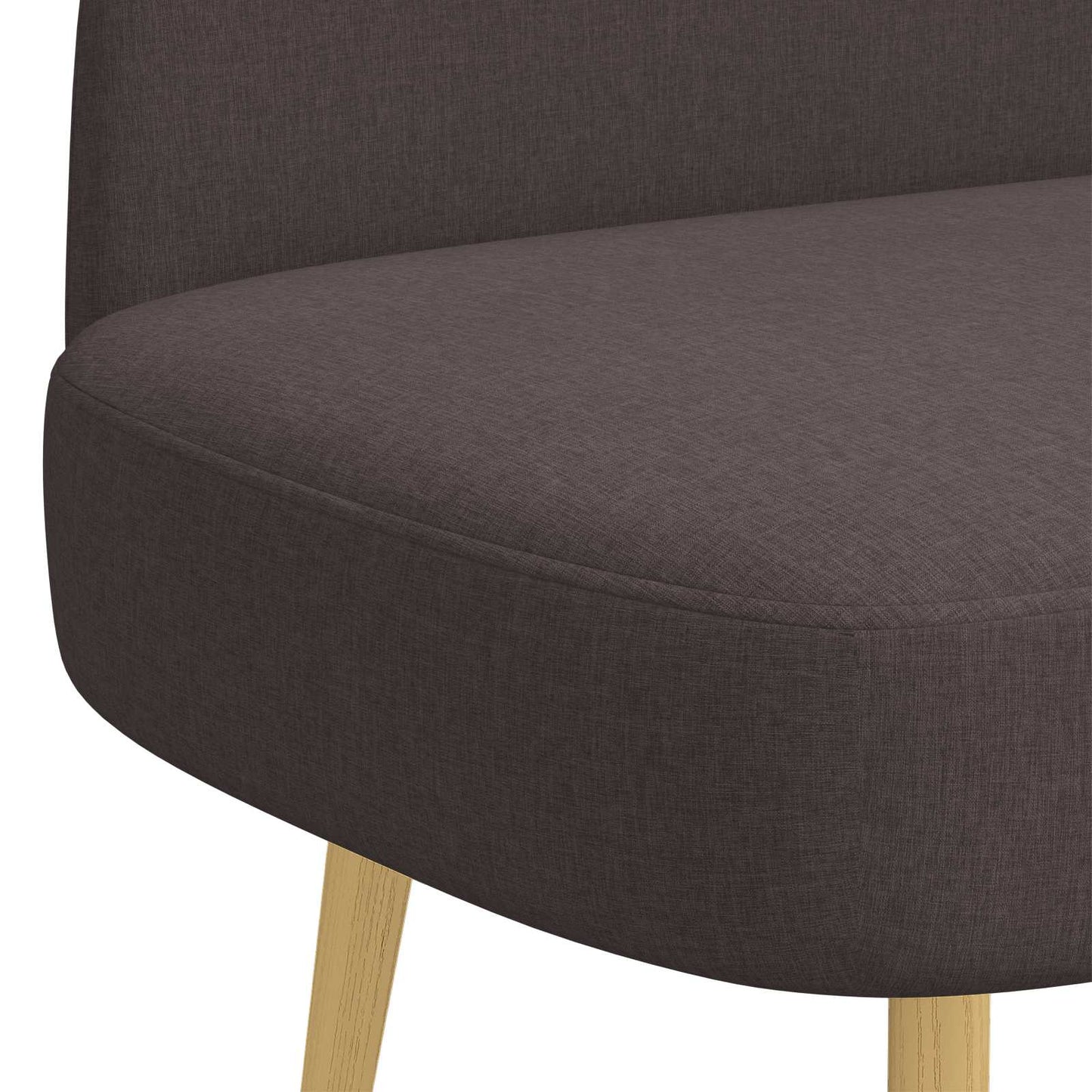 Polstret bænk med ryg Mørkebrun 110 x 60 x 76 cm Polyester
