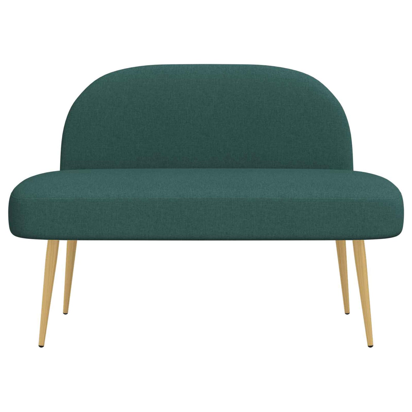 Polstret bænk med ryg Mørkegrøn 110 x 60 x 76 cm Polyester