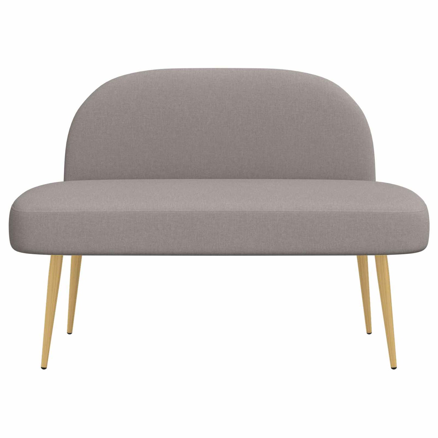 Polstret bænk med ryg Gråbrun 110 x 60 x 76 cm Polyester