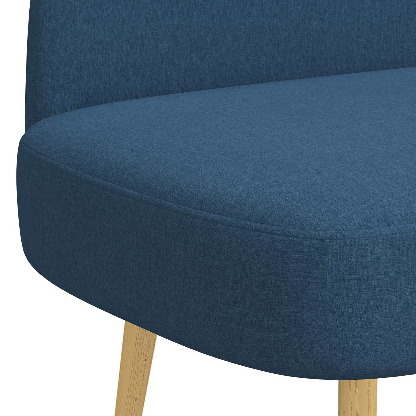 Polstret bænk med ryg Blå 110 x 60 x 76 cm Polyester