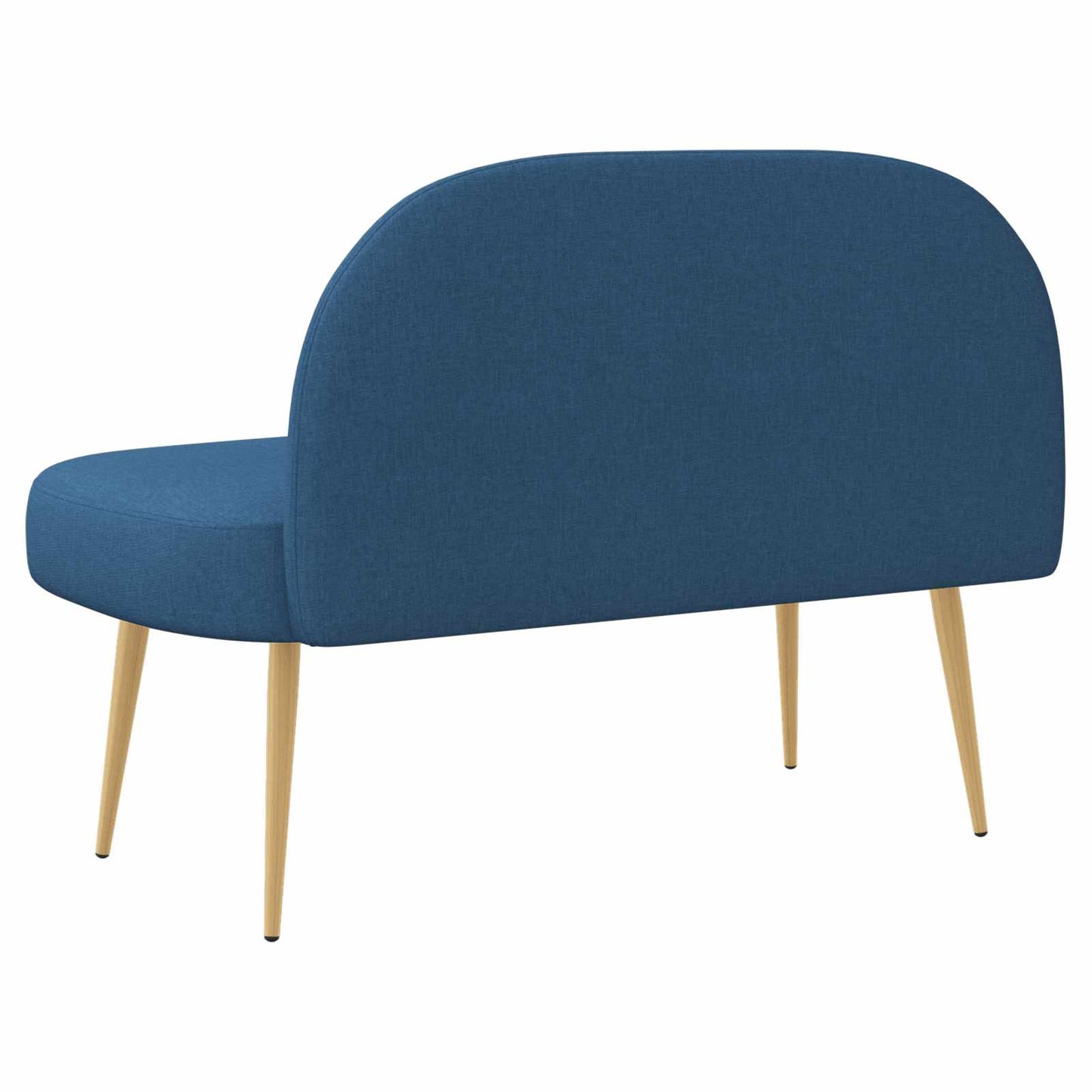 Polstret bænk med ryg Blå 110 x 60 x 76 cm Polyester