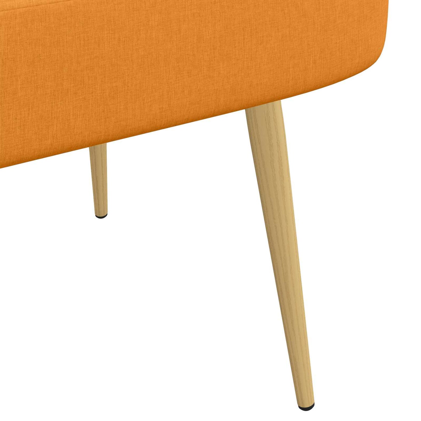 Polstret bænk med ryg Mørkegul 110 x 60 x 76 cm Polyester