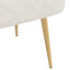Polstret bænk med ryg Cremefarvet 110 x 60 x 76 cm Bouclé