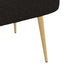 Polstret bænk med ryg Sort 110 x 60 x 76 cm Bouclé