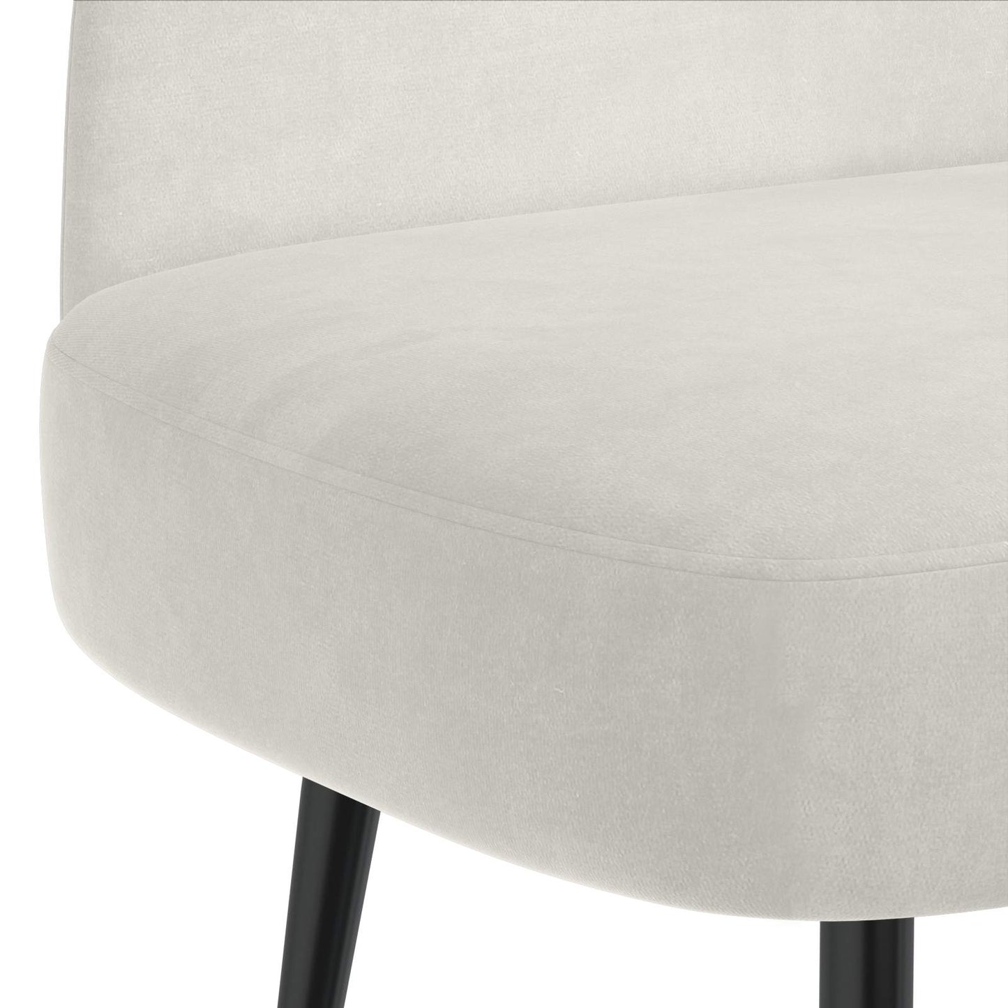 Polstret bænk med ryg Cremefarvet 110 x 60 x 76 cm Fløjl