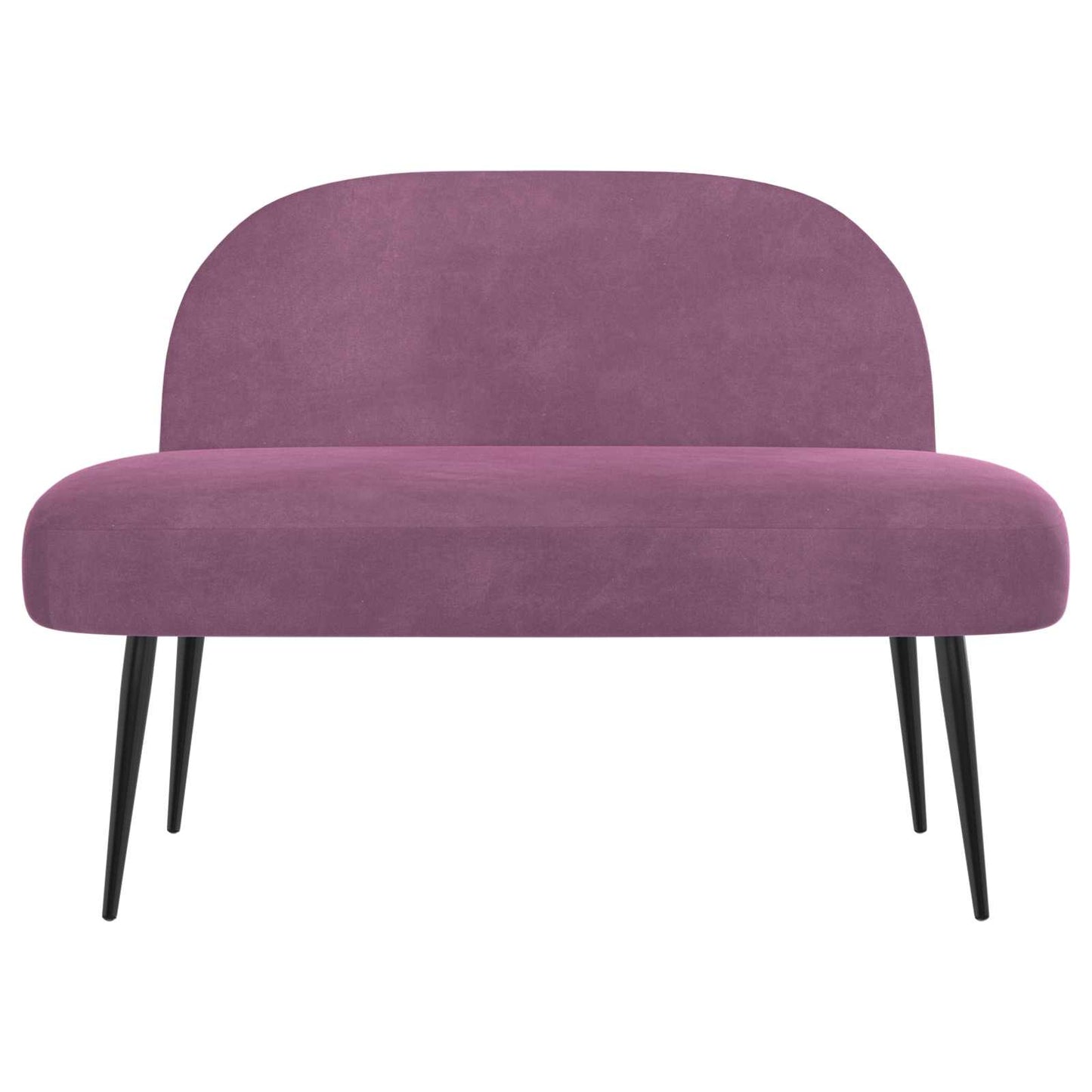 Polstret bænk med ryg Lilla 110 x 60 x 76 cm Fløjl
