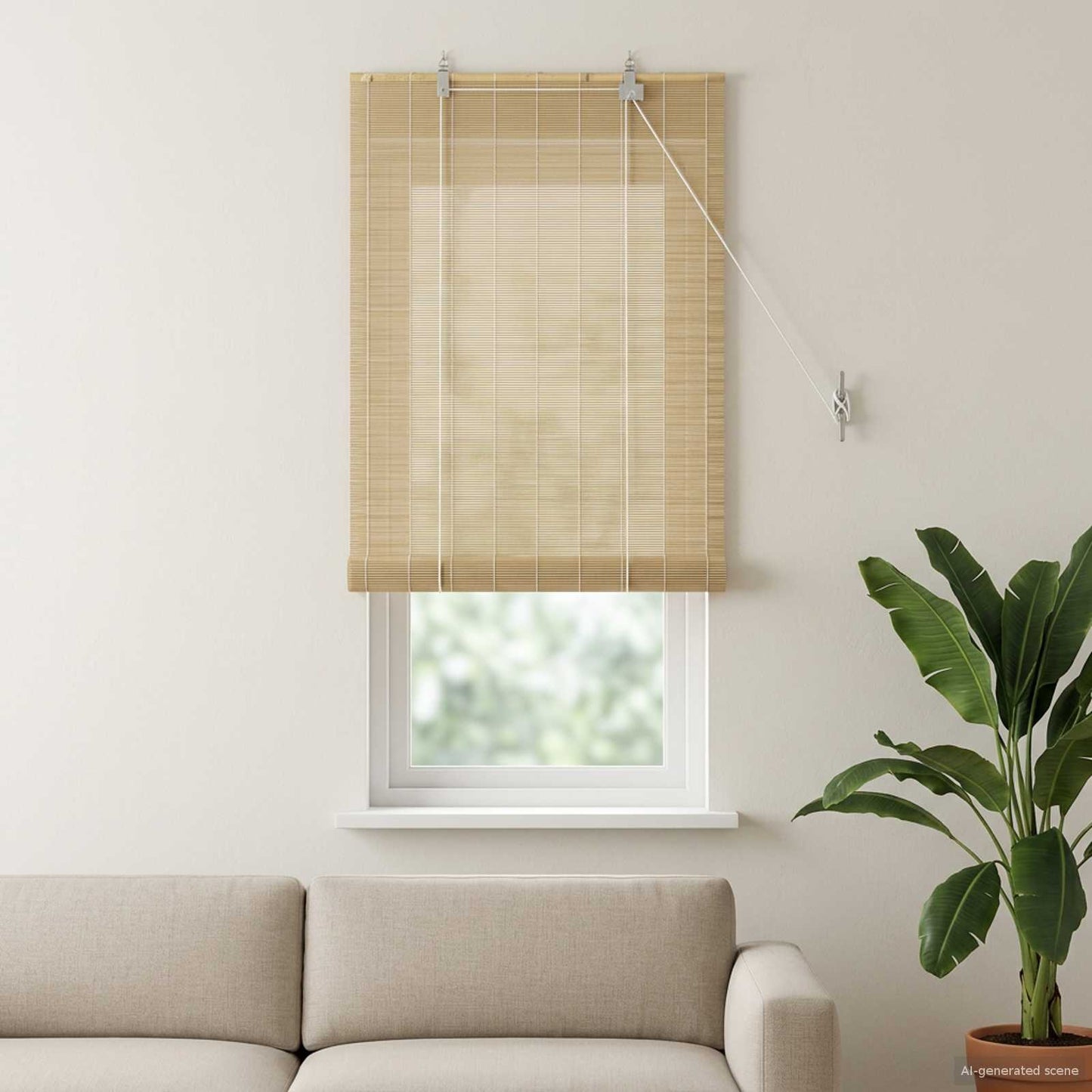 Rullegardin Naturfarvet 40 x 160 cm Bambus